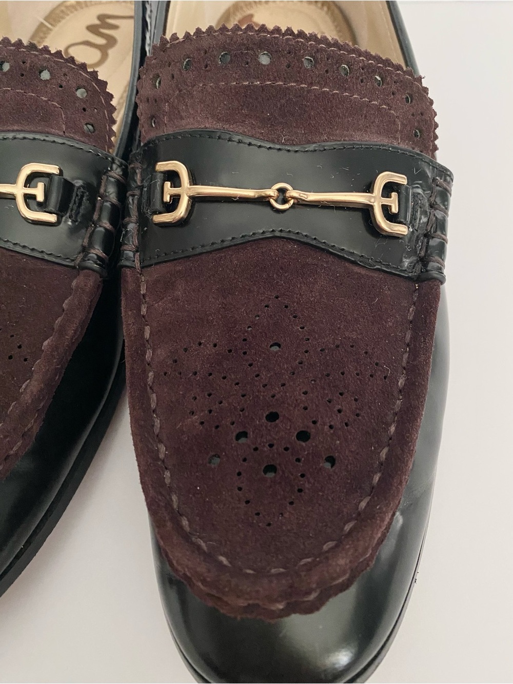 Sam Edelman Liona Bit Loafer Sz 7.5 Black Café Noir Leather - Picture 8 of 11